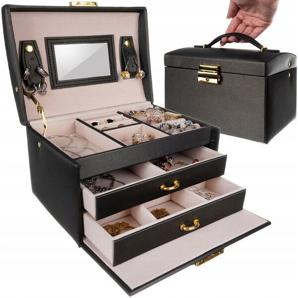 Portagioie e organizer + specchio nero