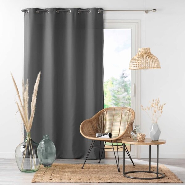 Tenda in microfibra antracite 140x280 cm Absolu - douceur d'intérieur