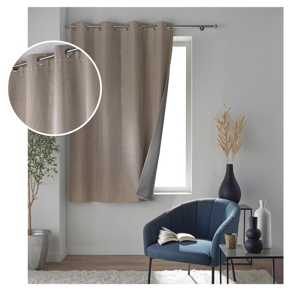 Tenda oscurante marrone 140x180 cm Crepuscule - douceur d'intérieur