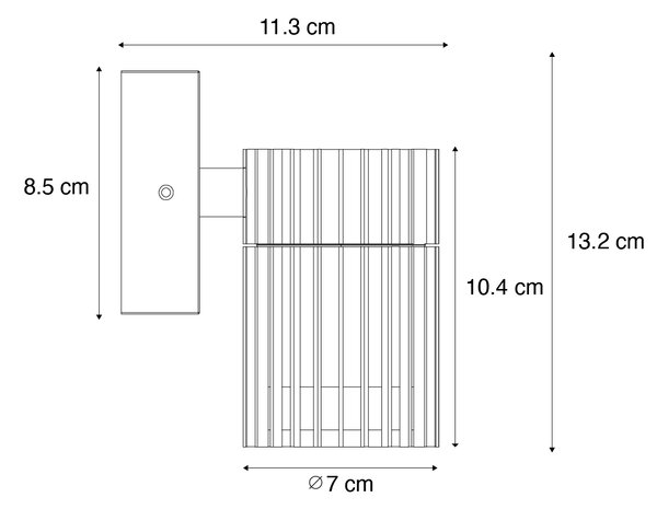 Lampada da parete da esterno di design nera IP44 - Boris