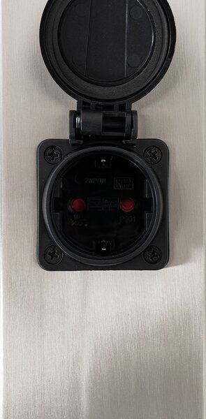 Lampada da esterno in acciaio 80 cm con portalampada IP44 - Malios