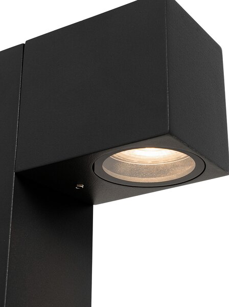 Lampada da esterno a stelo industriale nera 80 cm IP44 - Baleno