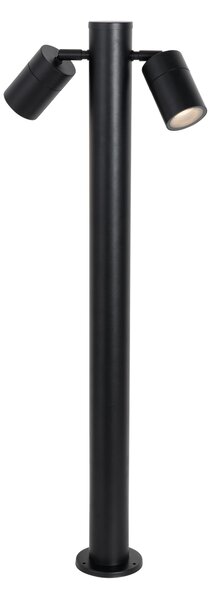 Lampada da esterno da terra nera 80 cm IP44 regolabile - Duo