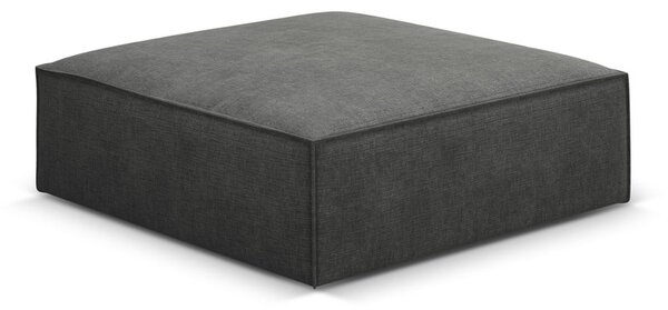 Poggiapiedi grigio con rivestimento in ciniglia Vanda – Mazzini Sofas