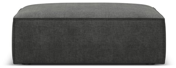 Poggiapiedi grigio con rivestimento in ciniglia Vanda – Mazzini Sofas