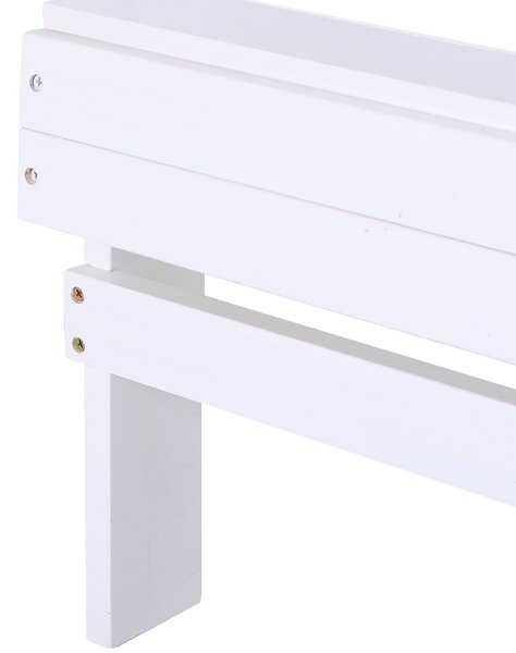 Outsunny Sedia da Giardino Adirondack in Legno Bianco, Con Porta Bicchieri, Impermeabile e Anti-Muffa, 97x72.5x93cm|Aosom