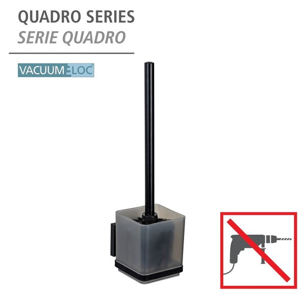 Scopino nero autoportante in plastica Quadro - Wenko