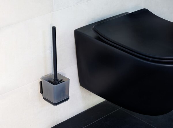 Scopino nero autoportante in plastica Quadro - Wenko