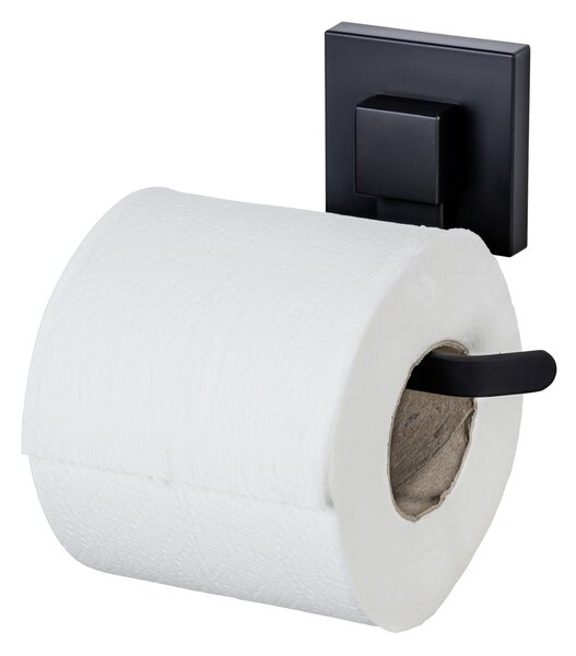 Porta carta igienica autoportante in acciaio inox nero Quadro - Wenko