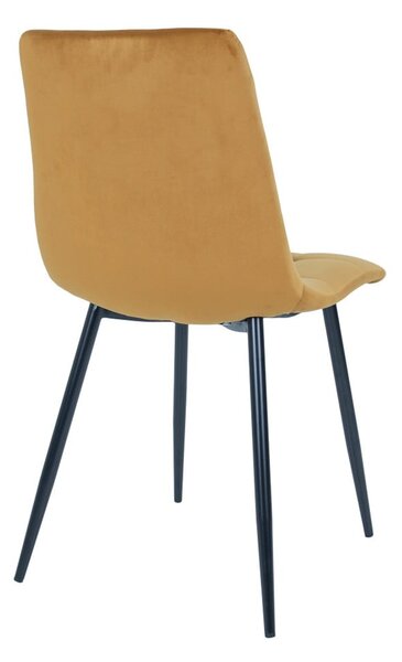 Sedie da pranzo in set gialle in imbottito 2 pz Middelfart – House Nordic