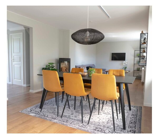 Sedie da pranzo in set gialle in imbottito 2 pz Middelfart – House Nordic