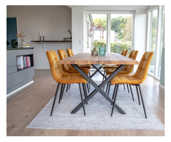 Sedie da pranzo in set gialle in imbottito 2 pz Middelfart – House Nordic