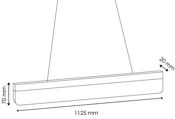 Lampadario Led da soffitto Vision Nero 30W Bianco caldo 3000K M LEDME