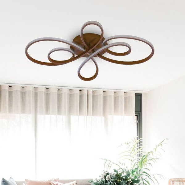 Lampadario Led da soffitto Flow Marrone 62W Dimmerabile con temperatura colore regolabile con telecomando M LEDME