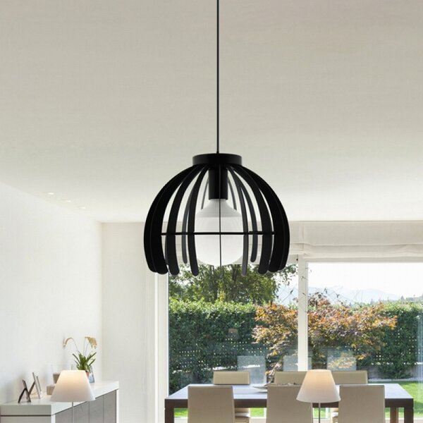 Lampadario da soffitto Trang Nero 1 x E27 M LEDME