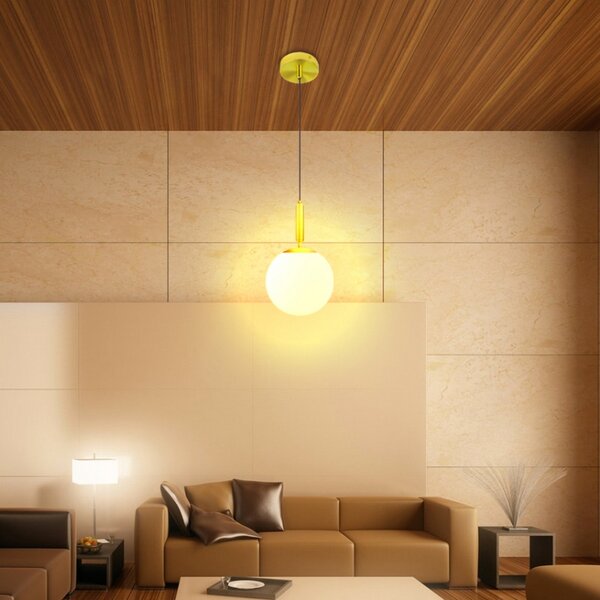 Lampadario da soffitto Luna Oro 1 x E27 M LEDME
