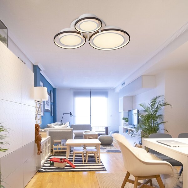 Lampadario Led da soffitto Obsesion Bianco 113W Dimmerabile con temperatura colore regolabile con telecomando M LEDME
