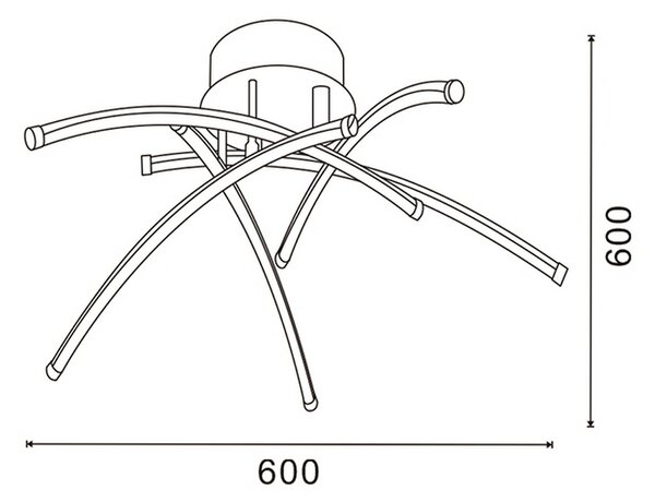 Lampadario Led da soffitto Aranha Bianco 78W Dimmerabile con temperatura colore regolabile con telecomando M LEDME