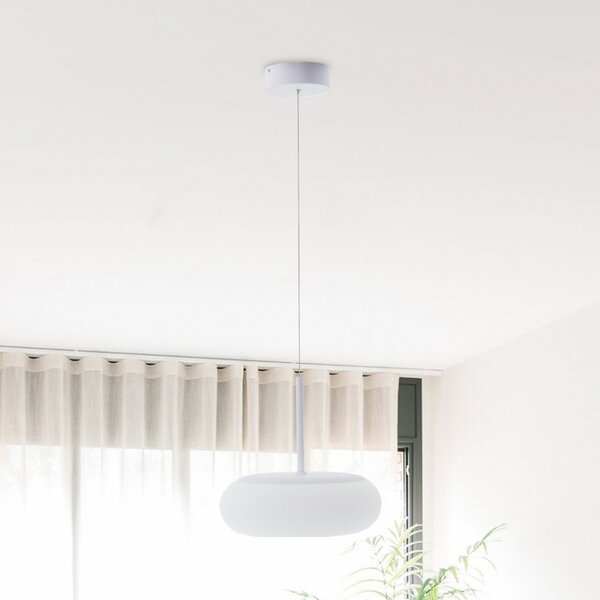Lampadario Led da soffitto Tire Bianco 56W Dimmerabile con temperatura colore regolabile con telecomando M LEDME