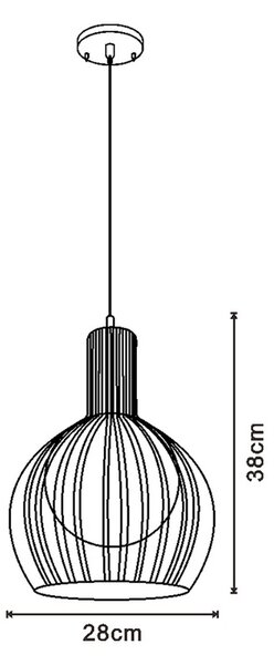 Lampadario da soffitto Carol Bianco 1 x E27 M LEDME