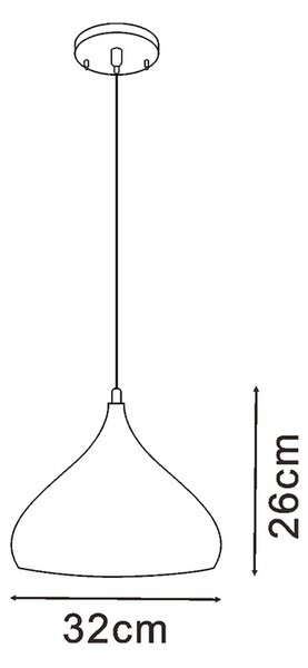 Lampadario da soffitto Coppen Bianco 1 x E27
