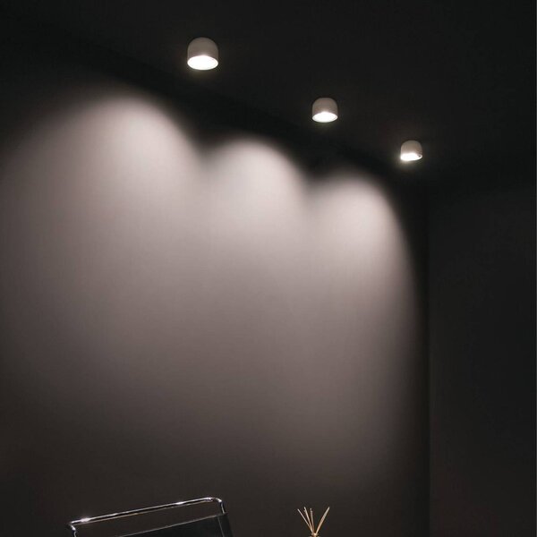 Linea Light Outlook S Faretto a LED, bianco, alluminio, vetro, dimmerabile