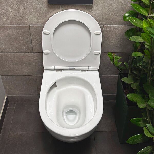 Vaso WC sospeso Rea Carlo Mini Tornado Rimless Flat N