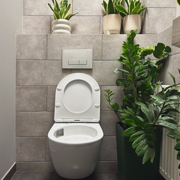 Vaso WC sospeso Rea Carlo Mini Tornado Rimless Flat N