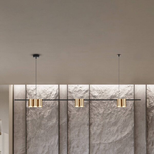 Lampada a sospensione Genesis Eko-Light, dimmerabile, Nero, Soggiorno / Sala da pranzo, Alluminio, Design, Lampada a sospensione