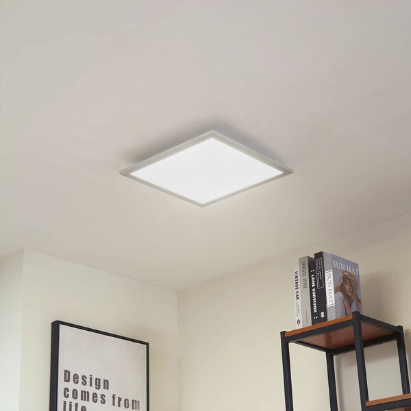 Plafoniera a LED Lyndra Arcchio, dimmerabile, Alluminio / Grigio / Zincato, Soggiorno / Sala da pranzo, Alluminio, Moderno, Plafoniera LED
