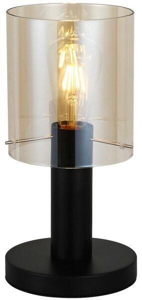ITALUX TB-5581-1-BK+AMB - Lampada da tavolo SARDO 1xE27/40W/230V nero/oro
