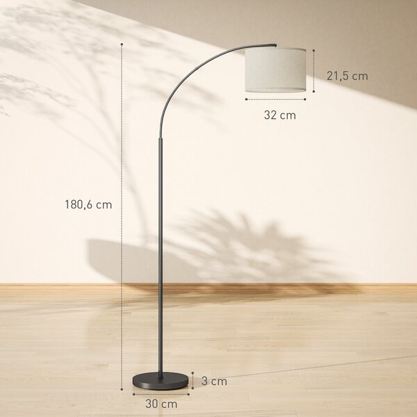 HOMCOM Lampada da Terra LED Regolabile con Telecomando, 11 Temperature e 11 Luminosità, Timer 1H, Girevole, Nero | Aosom Italy