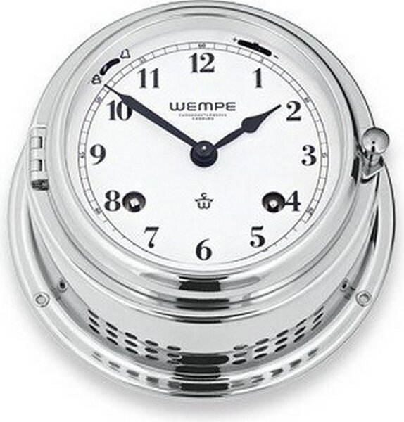 Wempe - CW360004 - Orologio a campana - 150 mm - ottone cromato - numeri arabi - BREMEN II