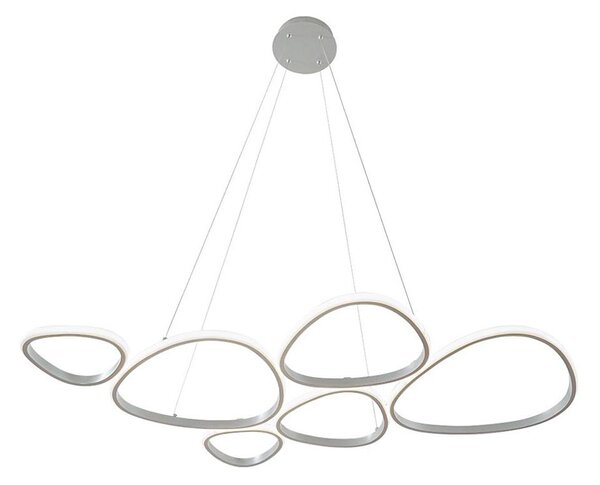Lampadario a sospensione su cavo HELIX LED/61W/230V, argento