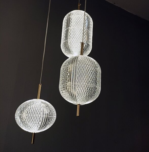 Lampadario LED su cavo PELLUCID LED/20W/230V bronzo/nero