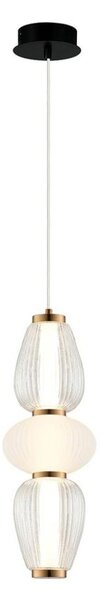 Lampadario LED sospeso con cavo SHINY LED/17W/230V bianco/oro