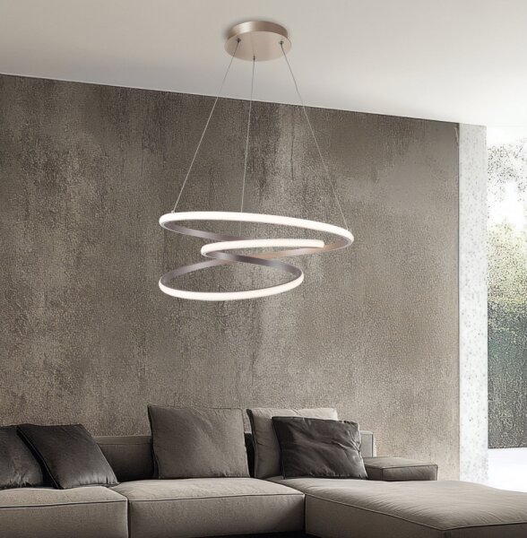 Lampadario LED sospeso con cavo CORT LED/40W/230V argento