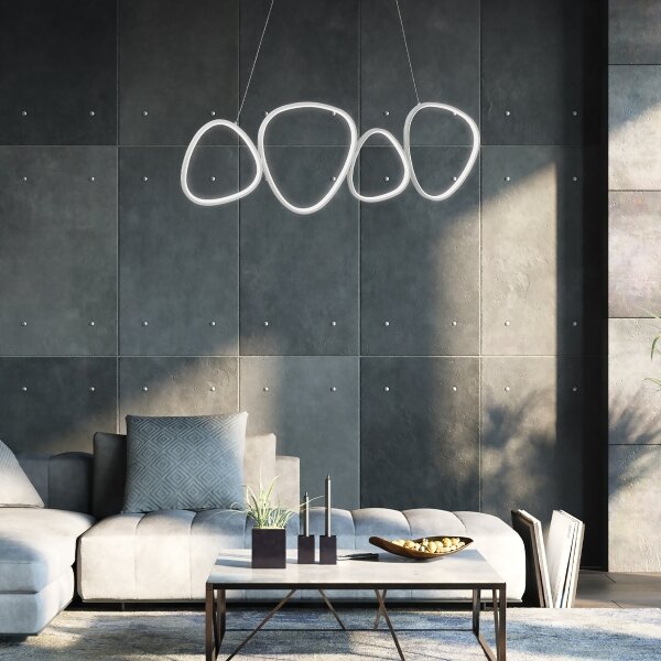 Lampadario LED a sospensione con cavo HELIX LED/50W/230V argento