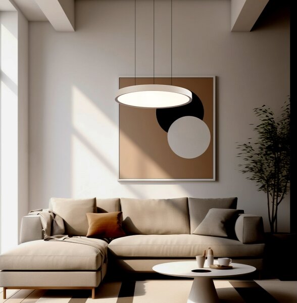 Lampadario LED a cavo DENVER LED/76W/230V beige