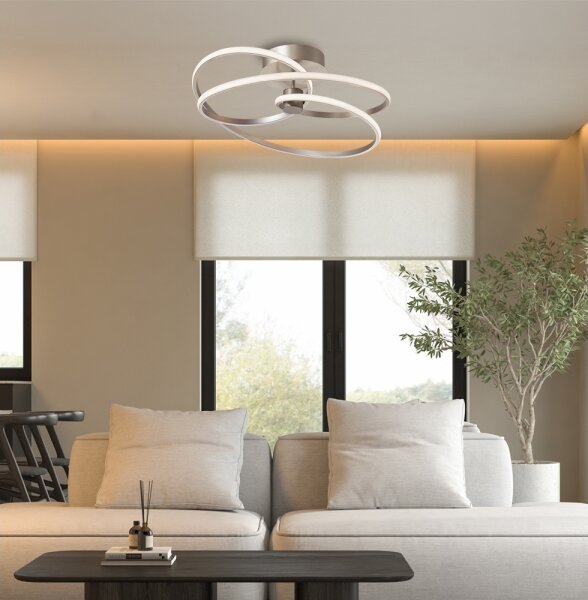 Lampadario LED a plafone CORT LED/40W/230V, argento