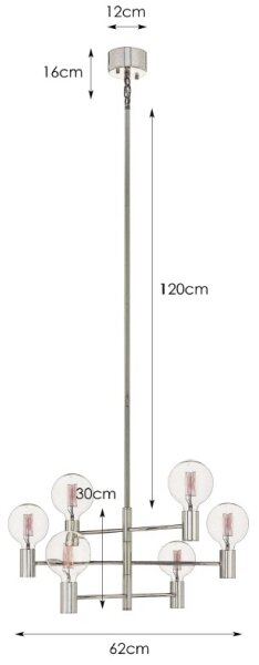Markslöjd 106418 - Lampadario a sospensione CAPITAL 6xE27/60W/230V ottone