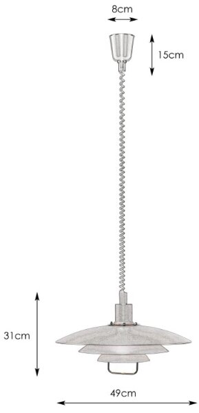 Markslöjd 102281 - Lampadario regolabile KIKRENES 1xE27/60W/230V