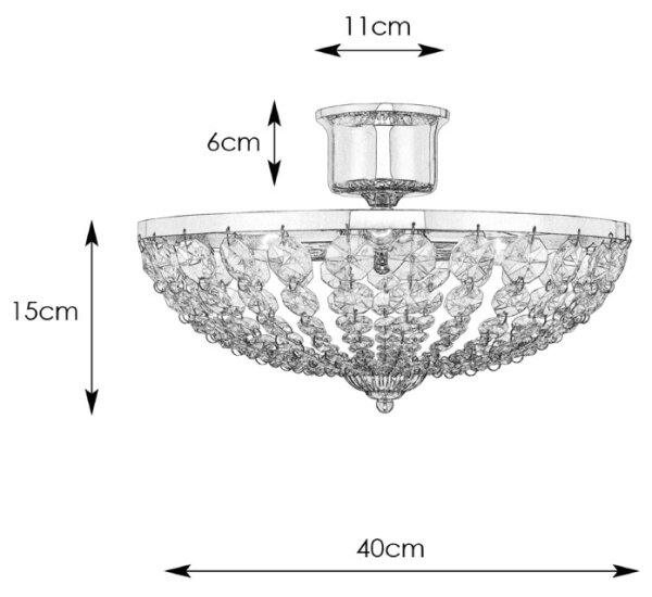 Markslöjd 105316 - Plafoniera GRÄNSÖ 3xE14/40W/230V