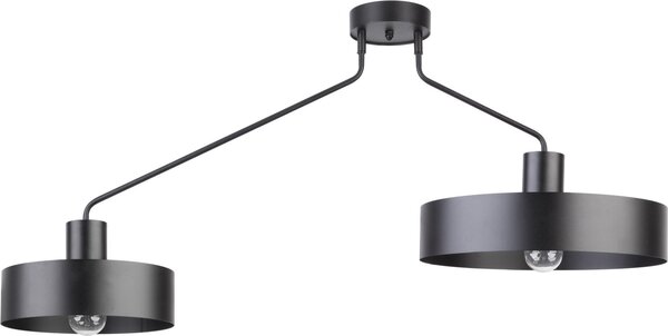Moderna lampada da soffitto a sbalzo nera doppia Jumbo 2xE27 15W Sigma Lighting