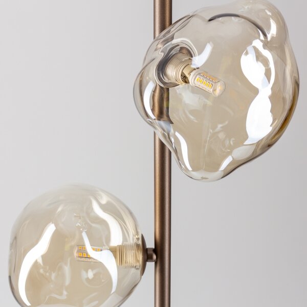 Brilagi - Lampada da terra VULCANO 3xG9/8W/230V bronzo/beige fumato