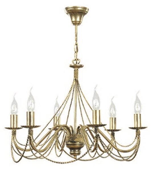 Lampadario Emibig 6xE14 40W TORI 6 GOLD 170/6