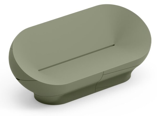 Sofa Struttura Leggera e Robusta di Design VERA Dimensioni 200x91x h 80 cm -peso 35 kg richiama la grazia di un giardino zen colore Agata