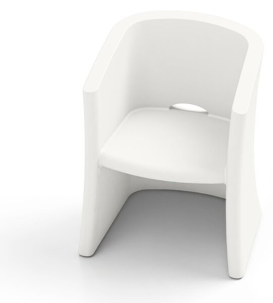 Poltrona Struttura Leggera e Robusta di Design BREEZE Dimensioni 100x91x h 80 cm -peso 10 kg seduta ampia e confortevoli colore bianco Perla