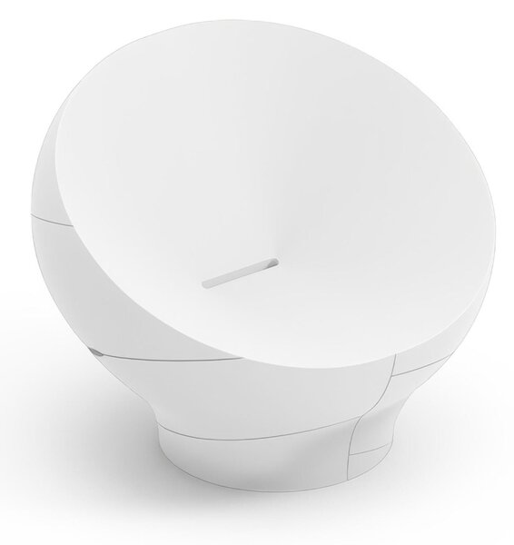 Poltrona Struttura Leggera e Robusta di Design VERA Dimensioni 100x91x h 80 cm -peso 15 kg richiama la grazia di un giardino zen colore bianco