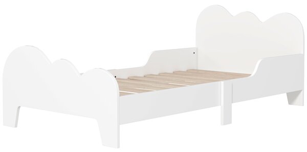 AIYAPLAY Letto Montessori per Bambini 3-8 Anni in Legno FSC, 140x70 cm Lettino Basso con Sponde Laterali e Bordi Lisci, Letto Singolo Bambino per Cameretta, Bianco